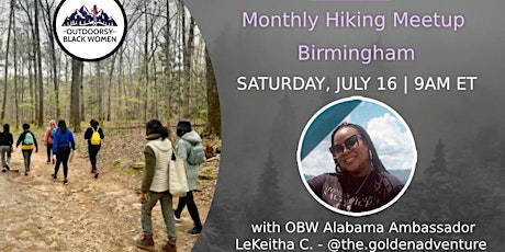 Outdoorsy Black Women Monthly Hiking Meetup (July) – Birmingham tickets