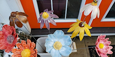 Hand Built Ceramic Flower on Steel Pole (Two Part Workshop)