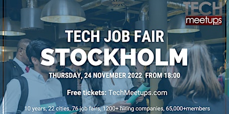 Stockholm Tech Job Fair 2022 biljetter