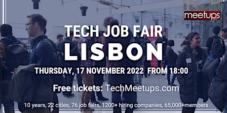 Lisbon Tech Job Fair  by Techmeetups bilhetes