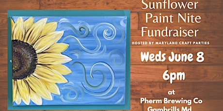 Sunflower Paint Nite Fundraiser @ Pherm Brewing with Maryland Craft Parties tickets