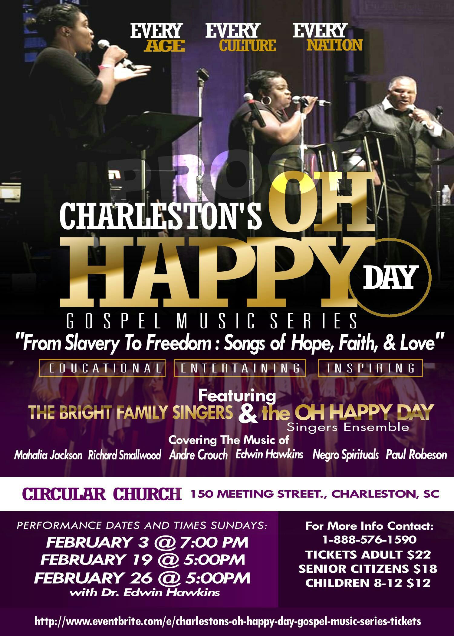 Charleston's Oh Happy Day Gospel Music Series