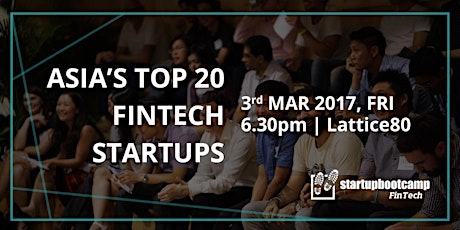 FinTech Social: Reveal of Asia's Top 20 FinTech Startups  primary image