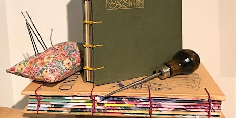 Single-needle Coptic Stitch Upcycled Bookbinding Workshop tickets