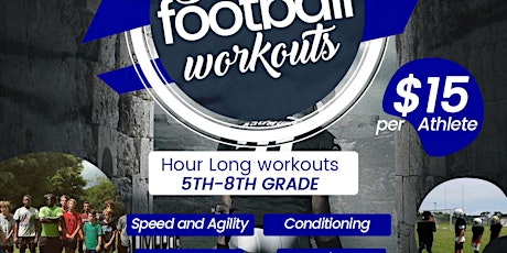 CB Fitness and Athletics, Football Training. 6pm on 6/15,6/22, 6/29 tickets