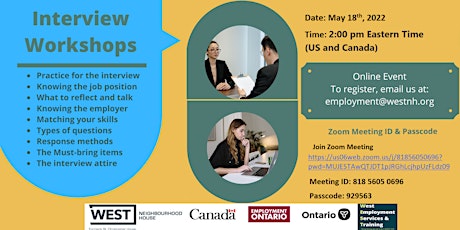 Interview Workshop – preparing for a successful job interview tickets