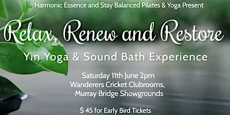 Relax, Renew and Restore by the River tickets