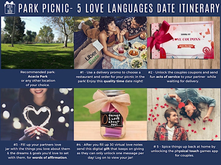 Pop Up Picnic in the Park Couple Date Night+ 5 Love Languages (Self-Guided) image
