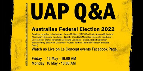 UAP Q&A - Australian Federal Election 2022 #UAPQandA tickets