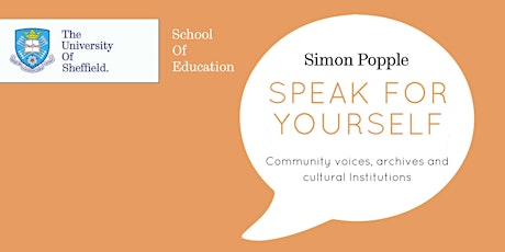 Cancelled: Speak for Yourself: Community voices primary image