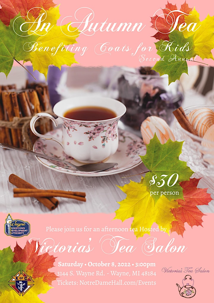 Second Annual Autumn  Tea - Coats for Kids Fundraiser image