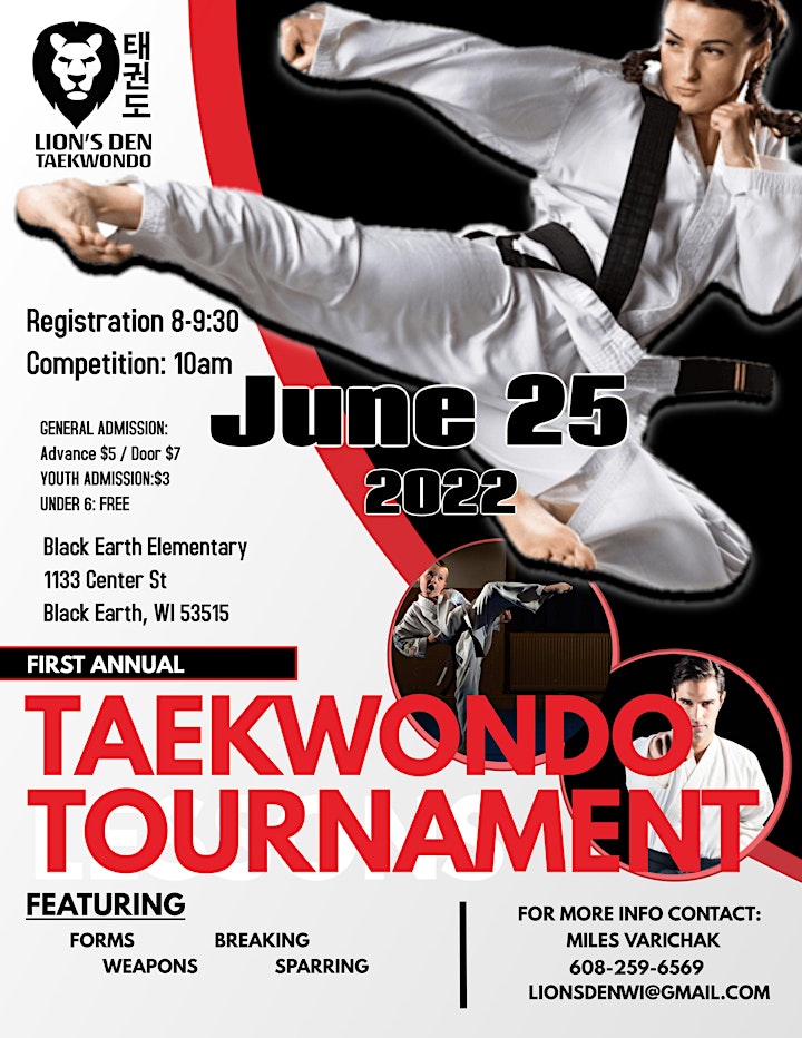 Lion's Den 1st Annual Tae Kwon Do Tournament image
