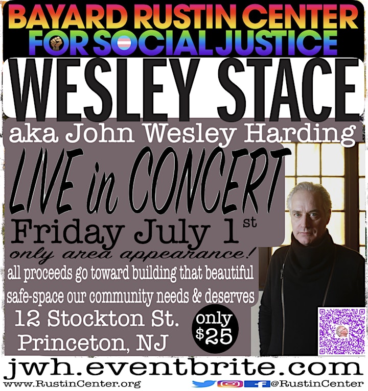 Wesley Stace (aka John Wesley Harding) Benefit Concert! image