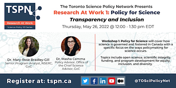 Research At Work: Science Policy 101 Workshop and Networking Series image