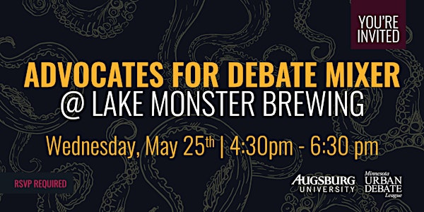 Advocates for Debate Mixer @ Lake Monster Brewing