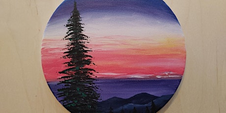 Pine Tree at Sunset - Virtual Paint Night tickets