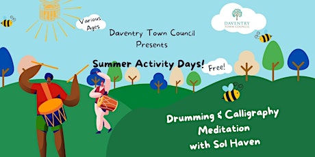FREE Drumming & Calligraphy Meditation Sessions with Sol Haven, New St Park tickets