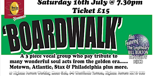 BOARDWALK - Trio - Motown | Atlantic | Staxx & Philadelphia