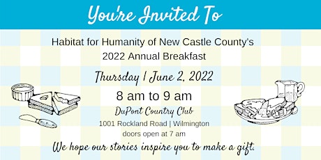 Habitat for Humanity of New Castle County 2022 Annual Breakfast tickets