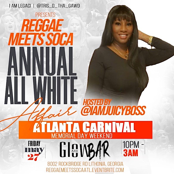 REGGAE MEETS SOCA All White Party Atlanta Carnival Memorial Day Weekend image