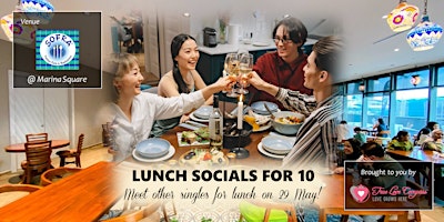 Lunch Socials for 10 @ Sofra Turkish Cafe, Marina Sq | Age 25 to 40 Singles