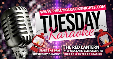 Primaire afbeelding van Tuesday Karaoke at The Red Lantern (Glenolden - Delaware County, PA)