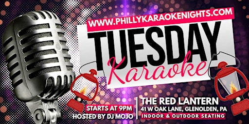 Tuesday Karaoke at The Red Lantern (Glenolden - Delaware County, PA) primary image
