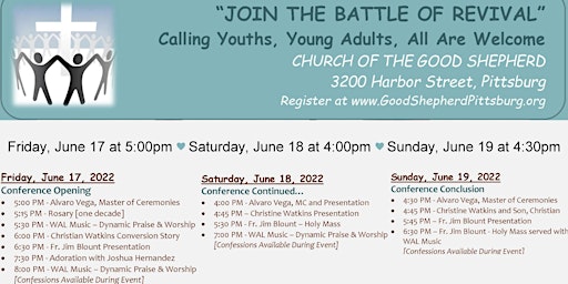 Catholic Revival Youth & Young Adults, 3 Days Power Talks
