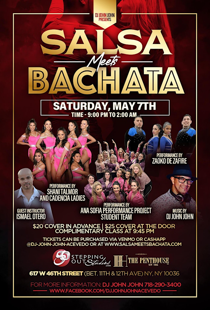 SALSA MEETS BACHATA at The Penthouse every 1st Saturday of the Month image