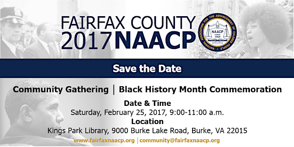 NAACP Fairfax County Community Gathering and Black History Month Commemoration