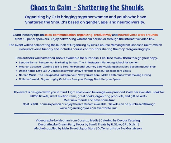 Chaos to Calm.  Shattering the Shoulds. image