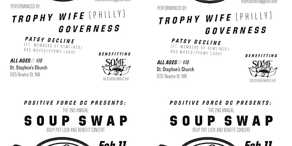 Positive Force DC Presents: Second Annual Soup Swap