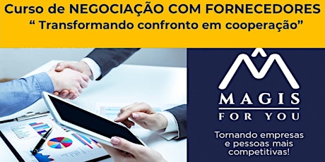 Imagem principal do evento Curso de Negociação com Fornecedores -Transformando Confronto em Cooperação