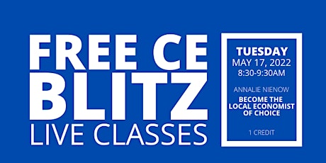CE Blitz: Become the Local Economist of Choice tickets