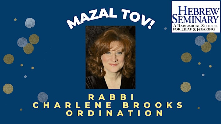 Hebrew Seminary Ordination for Rabbi Charlene Brooks image