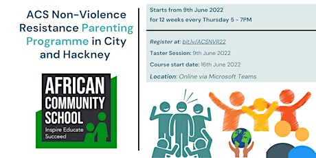 ACS Non-Violence Resistance Parenting Programme (NVR) - Free 12 Week Course tickets