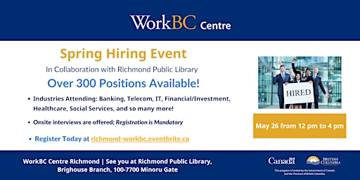 Spring Hiring Event  May 26th| In-Person| Over 300 Jobs Available!