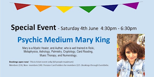 Special Event - Psychic Medium Mary King
