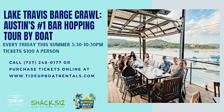 Lake Travis BARge Crawl: Austin's #1 Bar Hopping Tour by Boat tickets