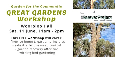 Wooroloo Garden for the Community OPENING & Great Gardens Workshop tickets