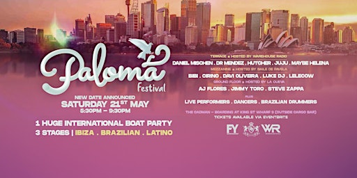 Paloma Festival - Saturday 21st May -  Boat Cruise Party