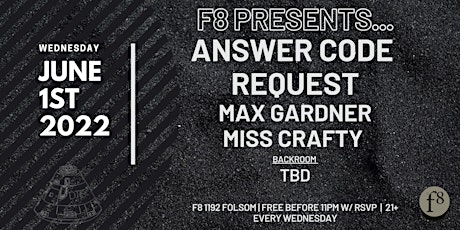 F8 presents ANSWER CODE  REQUEST tickets