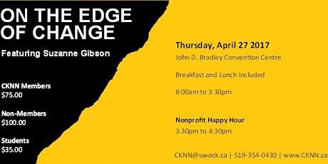 CKNN's Third Annual Spring Conference: On the Edge of Change primary image