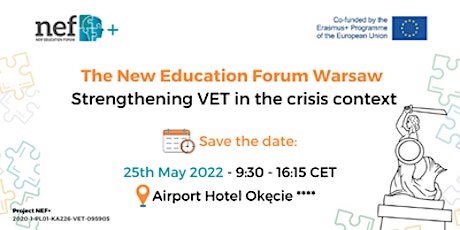 The New Education Forum Warsaw – Strengthening VET in the crisis context entradas