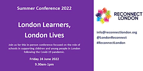 Reconnect London Summer Conference 2022 tickets