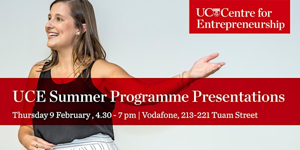 UCE Summer Programme Presentations