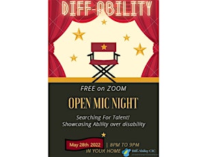 Open Mic Night, May 28th. tickets