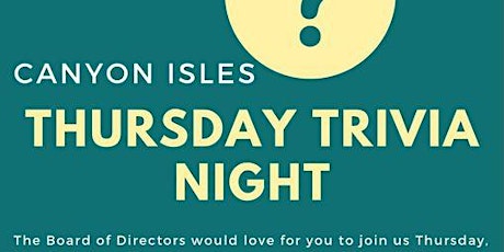 Canyon Isles Trivia Night tickets