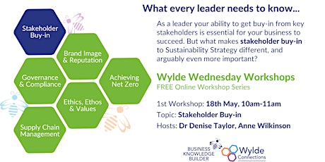 Sustainable Leadership Online Workshop - Getting Stakeholder Buy-in tickets