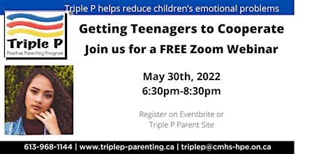 Triple P Parenting - Getting Teenagers to Cooperate tickets